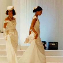 abito nunziale elegante in passerella